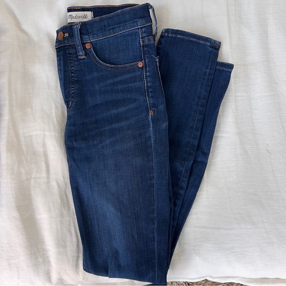 MADEWELL High Rise Dark Wash Skinny Jeans
